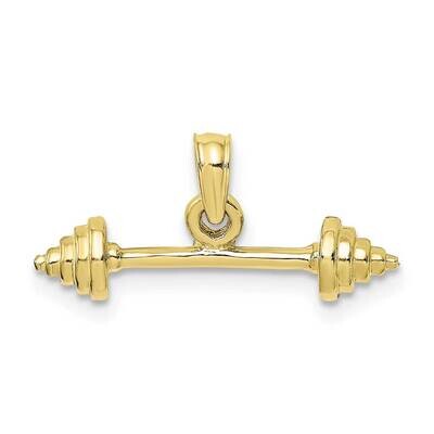3-Dimensional Dumbbell Charm 10k Gold Solid Polished 10D1455, MPN: 10D1455, 63721818774
