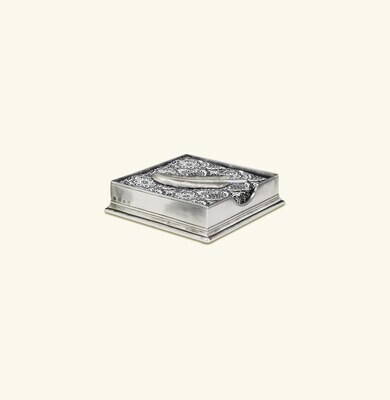 Match Pewter Cocktail Napkin Box With Feather Weight 1281.2, MPN: 1281.2,