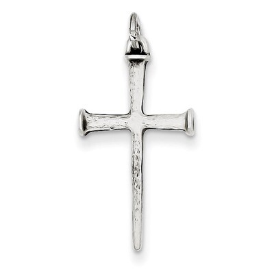 Nail Cross Pendant Antiqued Sterling Silver QC5237, MPN: QC5237, 886774109343