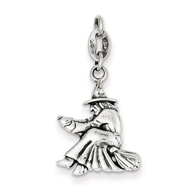 Witch Slide Pendant Antiqued Sterling Silver QC6878, MPN: QC6878, 883957564098