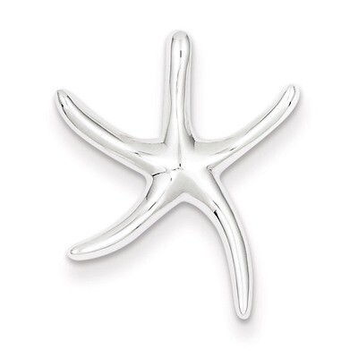 Starfish Slide Pendant Sterling Silver QC6920, MPN: QC6920, 883957137582