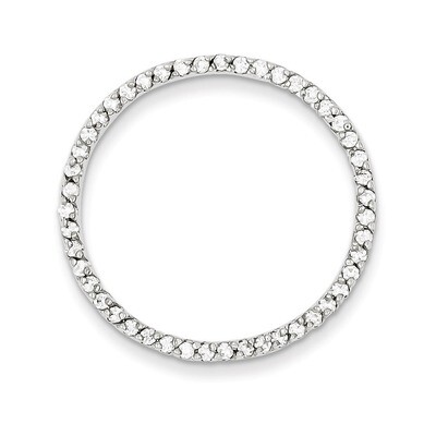 Chain Slide Pendant Sterling Silver Diamond QP1428, MPN: QP1428, 883957435497