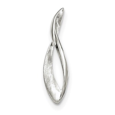 Satin Twisted Chain Slide Pendant Sterling Silver Polished QP4305, MPN: QP4305, 191101363382