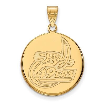 University of North Carolina at Charlotte Large Disc Pendant 14k Yellow Gold 4Y001UNCC, MPN: 4Y001U…