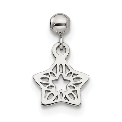 Star Charm Sterling Silver Dangle QMM168, MPN: QMM168,