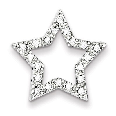 Star Pendant Sterling Silver Diamond QC4431, MPN: QC4431, 883957911007
