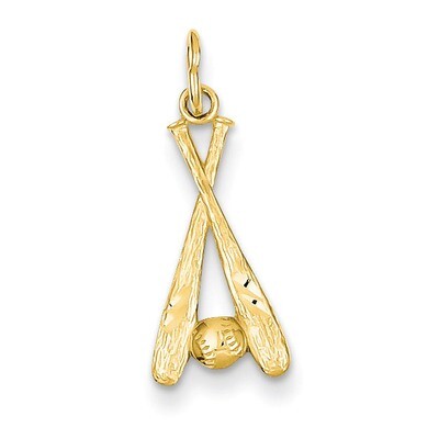 Baseball Bats &amp; Ball Pendant 14k Gold YC1058, MPN: YC1058, 886774618036