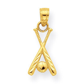 Baseball with Bats Charm 10k Gold 10C1033, MPN: 10C1033, 886774018966