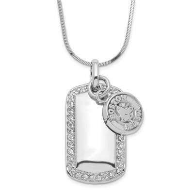 MLB Boston Red Sox Polished Logo CZ Dogtag Necklace Sterling Silver RSO007DT-SS, MPN: RSO007DT-SS, …