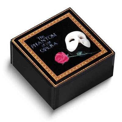Phantom Mask &amp; Rose Glass Music Box GM10633, MPN: GM10633, 842970050209