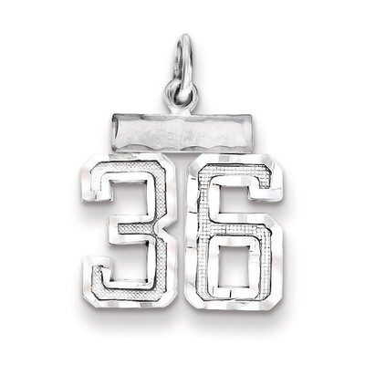 Number 36 Charm Sterling Silver QSN36, MPN: QSN36, 883957120645