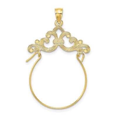 Scroll Framed Charm Holder 10k Gold 10CH289, MPN: 10CH289,
