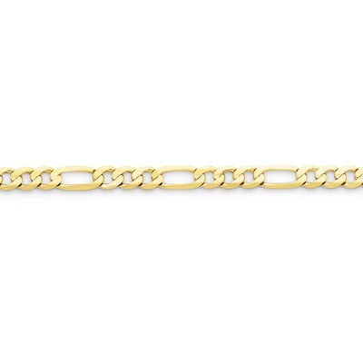 5.25mm Light Figaro Chain 8 Inch 10k Gold 10LF140-8, MPN: 10LF140-8, 886774420455