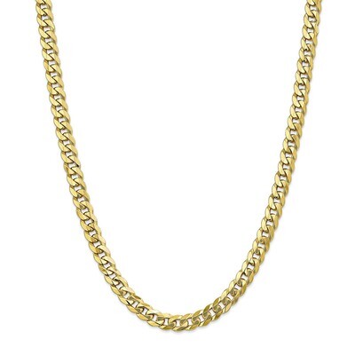 Leslie&#39;s 8mm Flat Beveled Curb Chain 20 Inch 10k Gold HB-8229-20, MPN: 8229-20, 191101755286