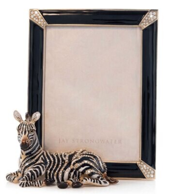 Jay Strongwater Benton Zebra 5 x 7 Inch Picture Frame Jungle SPF5889-251, MPN: SPF5889-251, 8485100…