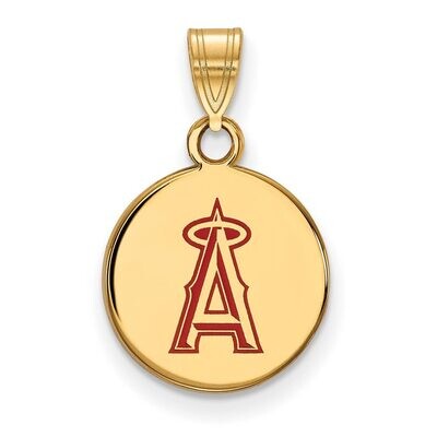 Los Angeles Angels Small Enamel Disc Pendant Gold-plated Silver GP012ANG, MPN: GP012ANG, 8867749138…