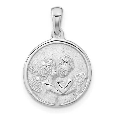 Angels Hugging Pendant Sterling Silver Rhodium-Plated Polished QC11216, MPN: QC11216,