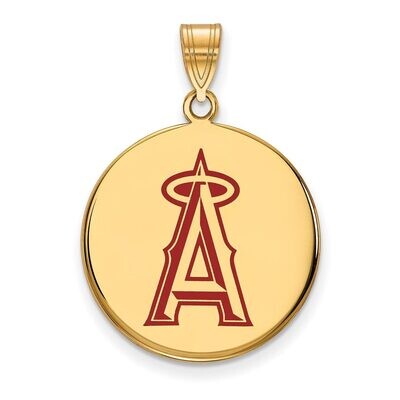 Los Angeles Angels Large Enamel Disc Pendant Gold-plated Silver GP016ANG, MPN: GP016ANG, 8867749192…