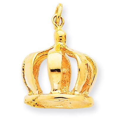 Crown Charm 14k Gold A0318, MPN: A0318, 883957852843