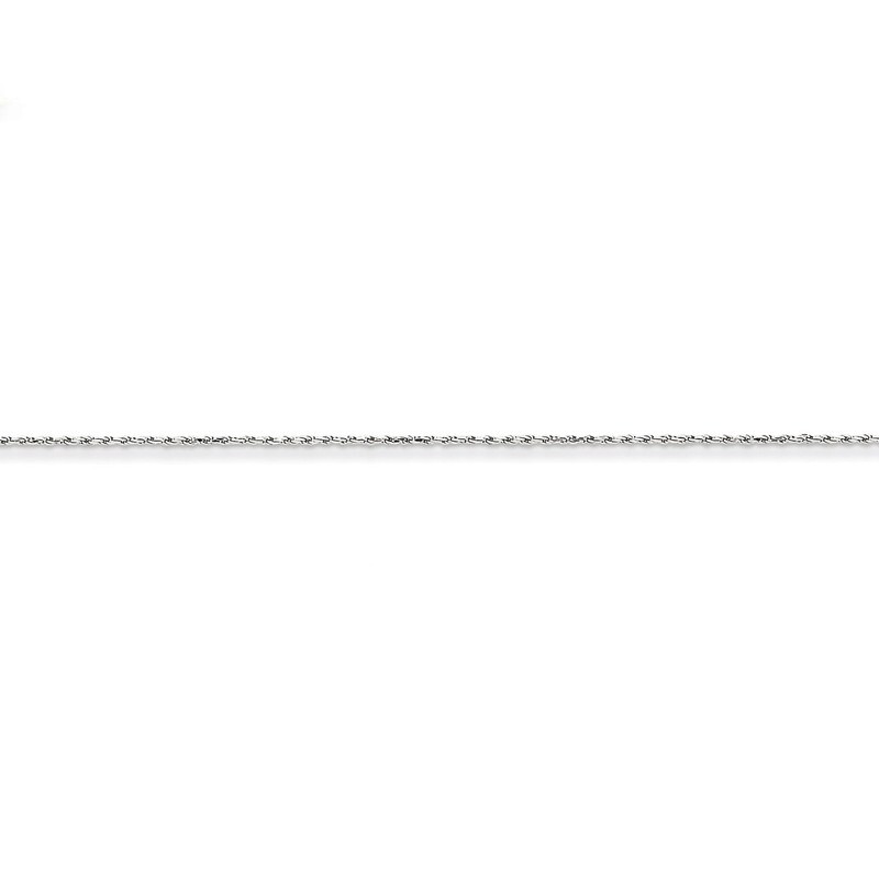 1mm Machine-made Rope Chain 24 Inch 14k White Gold W010-24, MPN: W010-24, 883957010243