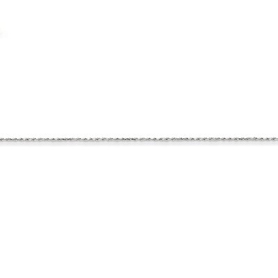 1mm Machine-made Rope Chain 18 Inch 14k White Gold W010-18, MPN: W010-18, 883957010182