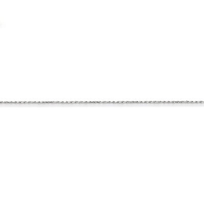 1mm Machine-made Rope Chain 14 Inch 14k White Gold W010-14, MPN: W010-14, 886774429410
