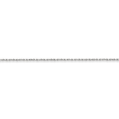 1.20mm Machine-made Rope Chain 9 Inch 14k White Gold W012-9, MPN: W012-9, 886774429526