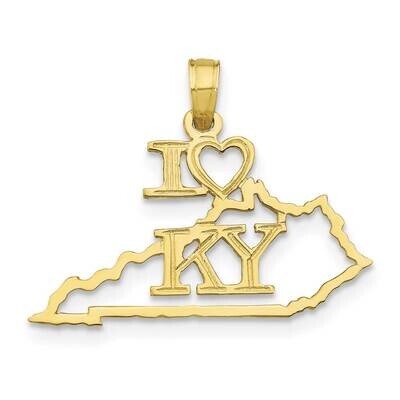 Kentucky State Pendant 10k Gold Solid 10D1164, MPN: 10D1164,