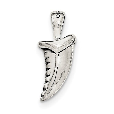 Shark tooth Pendant Sterling Silver Polished QC8731, MPN: QC8731, 191101454813