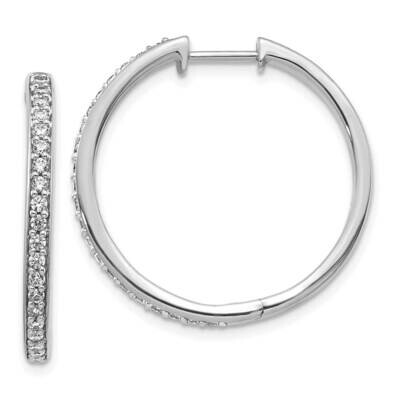 Hoop Earrings 14k White Gold Diamond EM4266-050-WA, MPN: EM4266-050-WA, 883957380261