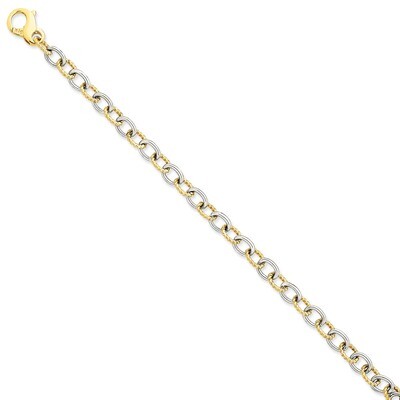 6.5mm Fancy Link Chain 20 Inch 14k Two-Tone Gold LK699-20, MPN: LK699-20, 191101654107