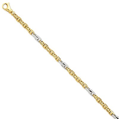 5.5mm Fancy Link Chain 24 Inch 14k Two-Tone Gold LK697-24, MPN: LK697-24, 191101654046
