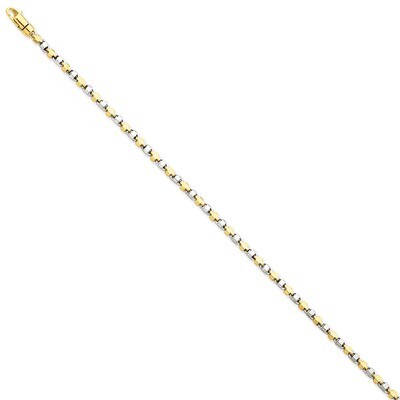 2.5mm Fancy Link Chain 24 Inch 14k Two-Tone Gold LK695-24, MPN: LK695-24, 191101653988