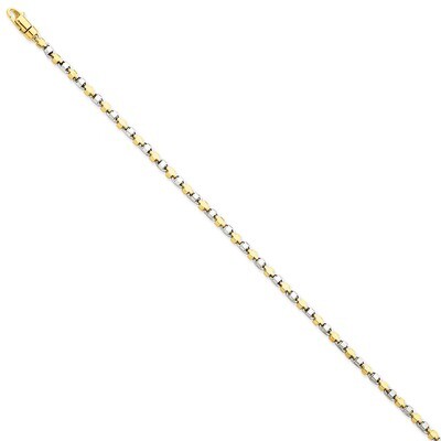 2.5mm Fancy Link Chain 20 Inch 14k Two-Tone Gold LK695-20, MPN: LK695-20, 191101653971