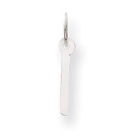 Small Slanted Block Initial I Charm Pendant 14k white Gold YC645I, MPN: YC645I, 191101634246