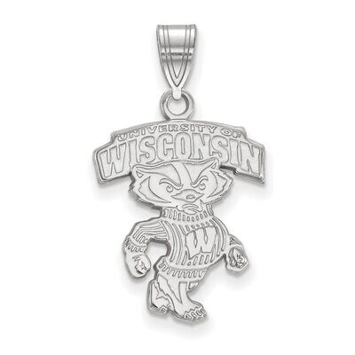 University of Wisconsin Large Pendant 14k White Gold 4W073UWI, MPN: 4W073UWI, 886774854434