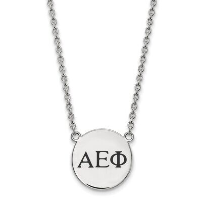 Alpha Epsilon Phi Small Enameled Pendant with 18 Inch Chain Sterling Silver SS017AEP-18, MPN: SS017…