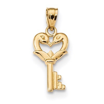 Swans Key Pendant 14k Gold K5840, MPN: K5840, 883957894973