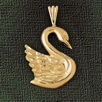 Dazzlers Jewelry Swan Pendant Necklace Charm Bracelet in Yellow, White or Rose Gold 3001, MPN: DZ-3…