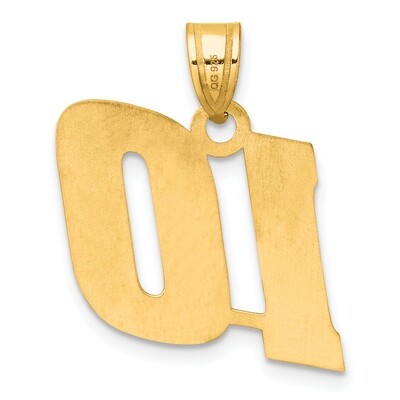 Block Number 10 Pendant 14k Gold Polished BN10, MPN: BN10, 196904079515