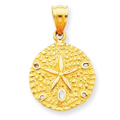 Sand Dollar Pendant 14k Gold C4048, MPN: C4048, 637218011681