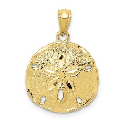 Large Sand Dollar Pendant 10k Gold Polished 10K5378, MPN: 10K5378,