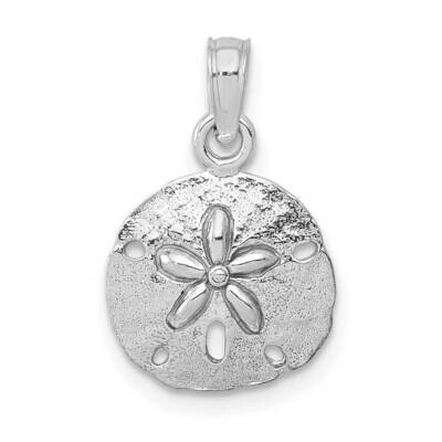 Polished Sand Dollar Pendant 10k White Gold 10K5379W, MPN: 10K5379W,