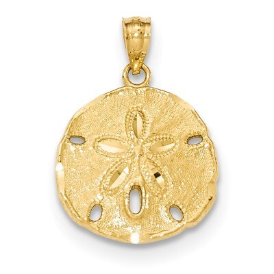 Large Sand Dollar Pendant 14k Gold Polished K5378, MPN: K5378, 886774617671