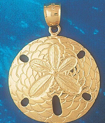Dazzlers Jewelry Sand Dollar Sea urchins Pendant Necklace Charm Bracelet in Yellow, White or Rose G…