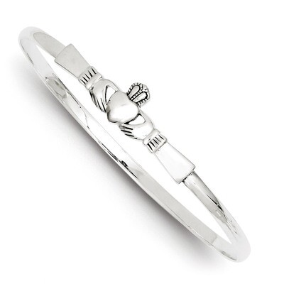 Claddaugh Bangle Sterling Silver QB753, MPN: QB753, 191101192555