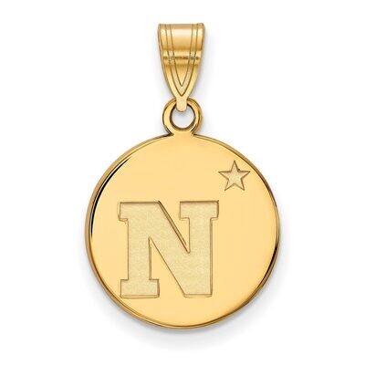 Navy Medium Disc Pendant 14k Yellow Gold 4Y011USN, MPN: 4Y011USN, 886774871523