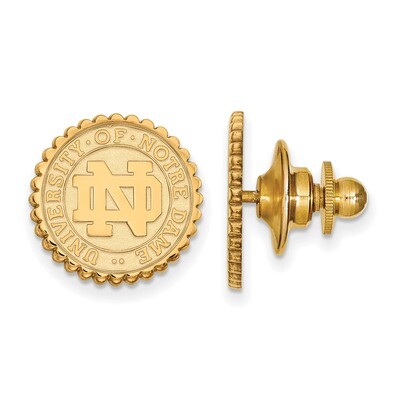University of Notre Dame Crest Tie Tac Gold-plated Sterling Silver GP068UND, MPN: GP068UND, 1911011…