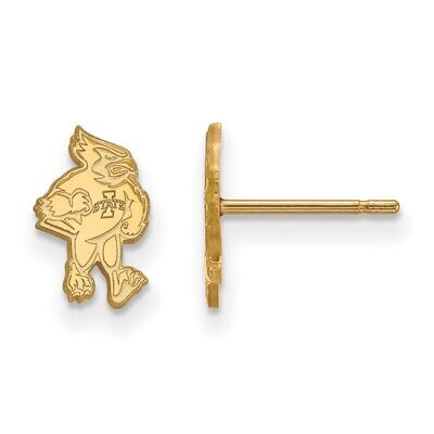 Iowa State University x-Small Post Earring Gold-plated Silver GP021IAS, MPN: GP021IAS, 886774926025