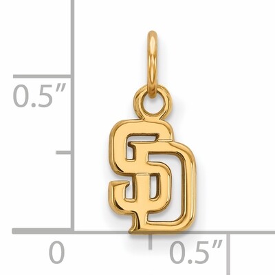 San Diego Padres x-Small Pendant 10k Yellow Gold 1Y001PAD, MPN: 1Y001PAD, 886774795140